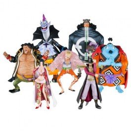 Bandai Tamashii Nations One Piece Seven Warlords of The Sea Chozoukei Damashii Toy Figures, Set of 8