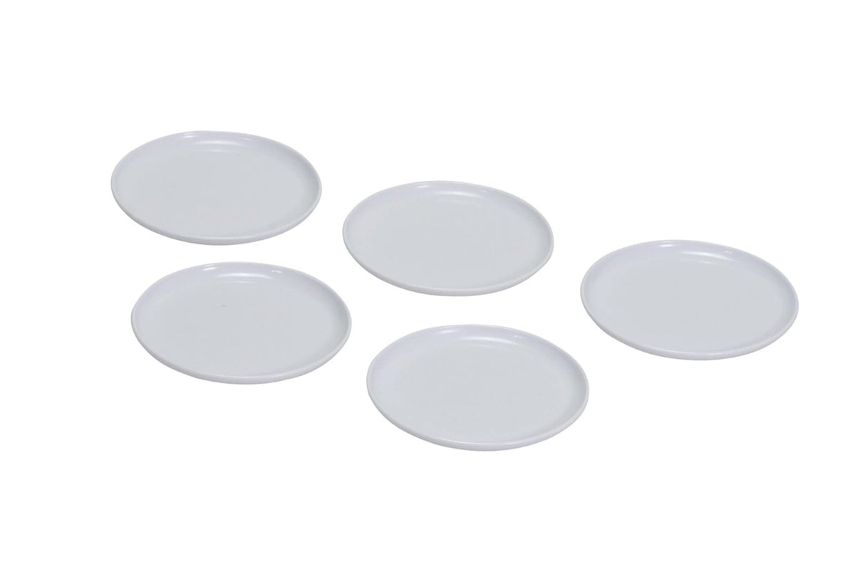 Pearl Metal D-6764 Rotating Sushi Plates, Set of 5, Sweets, Kids, Family, White, Fun at Uchi