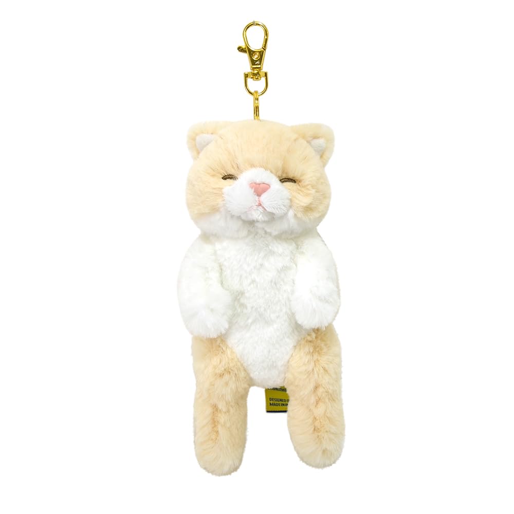 Sunlemon P-1943 Kneeling Cat Suyuya Key Chain, CR 3.1 x 3.9 x 9.4 inches (8 x 10 x 24 cm), Bag Charm, Keychain, Animal, Cute, Cat