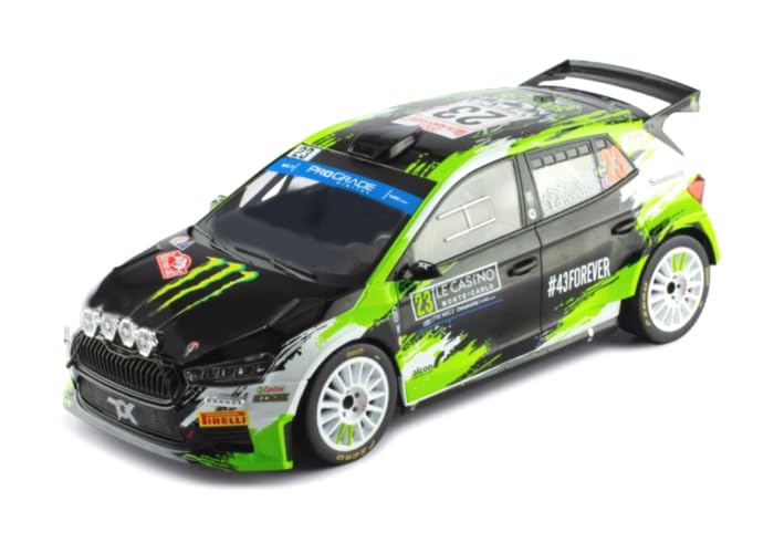 Iso 1/18 Skoda Fabia Rally2 2023 Rally Monte Carlo #23 O. Solberg Night Light Specifications, Finished Product