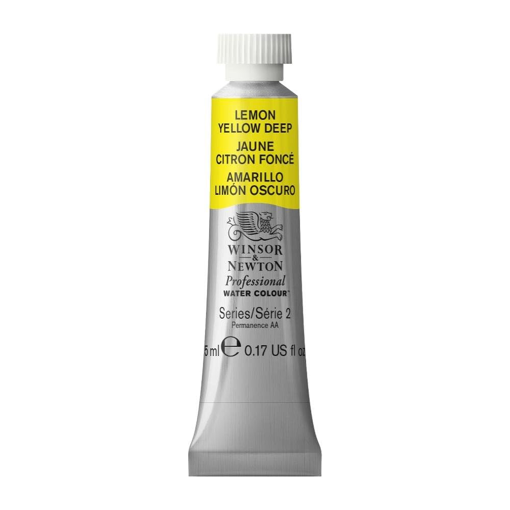 Winsor & Newton Professional Watercolor, 5ml Tube, Lemon Yellow Deep