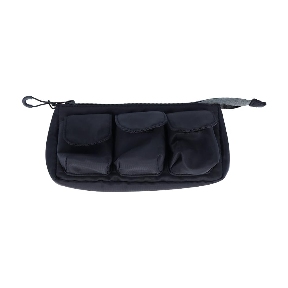 SUN-STAR GEARS PACK Multi-Function Pencil Case with Multiple Pockets Versatile Storage Pouch Durable Lightweight Stationery Organizer (7.7 x 3.7 x 2.4in) Black (Authentic Hologram for US and EU Only)