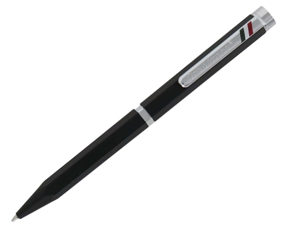 Orobianco 1953500 Ballpoint Pen, Hexa, Black CT Rotatable
