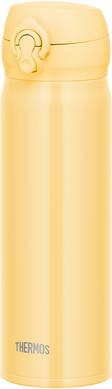 Thermos JNL-506 CRY Vacuum Insulated Portable Mug, 16.9 fl oz (500 ml), Cream Yellow, Easy to Clean and Easy to Clean, Lightweight Type, One-Touch Opening, Stainless Steel Bottle, Hot and Cold
