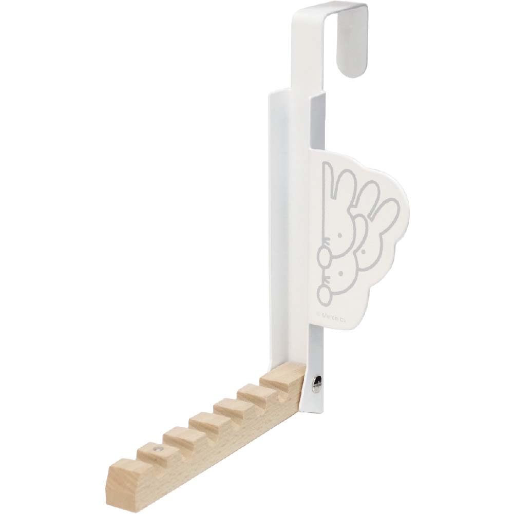 Okato Miffy Folding Door Hanger, Can Be Installed by Hanging On The Door, Convenient for Indoor Drying, Width 3.2 x Depth 8.3 x Height 8.2 inches (8.1 x 21 x 20.8 cm)