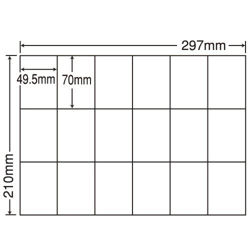 Toyo Print C18PF Sheet Cut Labels, A4 Edition, 18 Sides (500 Sheets per Case)