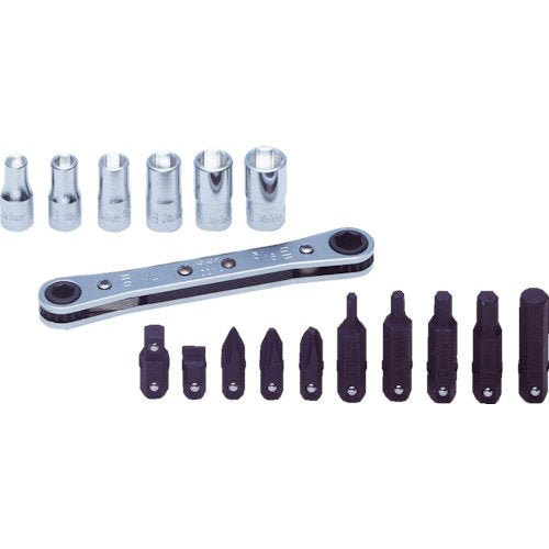 Ko-ken R810D 1/4" Sq. Dr. 17 Piece 6-Point Metric Socket Set 5-10mm
