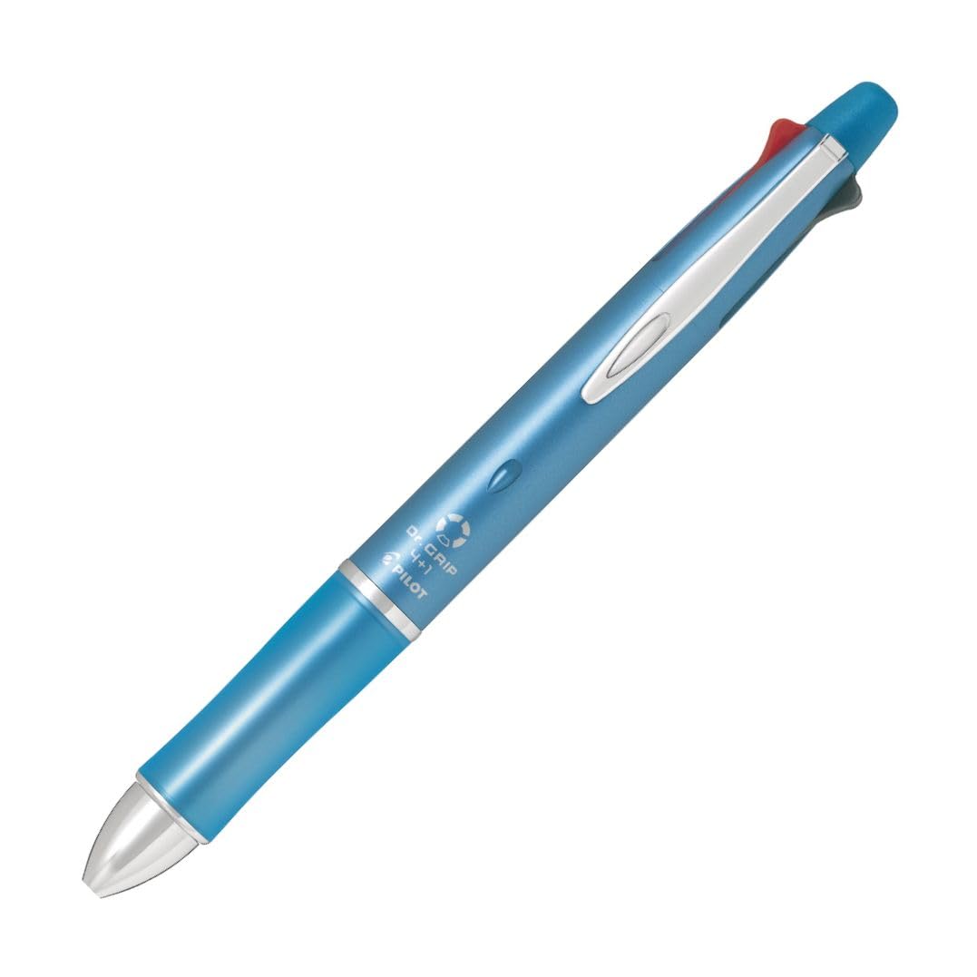 Pilot Mult Function Pen Dr. Grip 4+1, 0.5mm Acro Ink Ballpoint Pen, 0.5mm Mechanical Pencil, Ice Blue (BKHDF1SEF-IL)