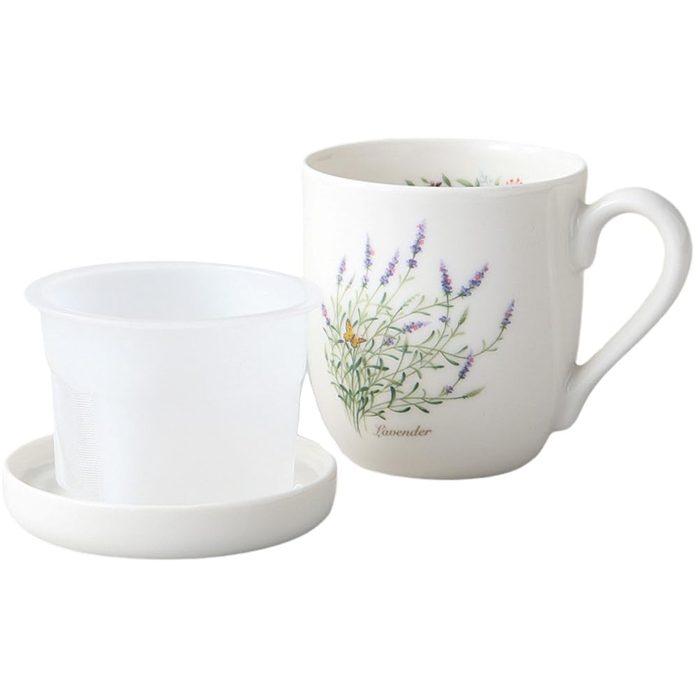 Ale-net Mug, Chamomile, With Lid, 6.7 fl oz (220 ml), Diameter 3.1 x Height 3.7 inches (8 x 9.4 cm), Porcelain, Mino Ware, Made in Japan