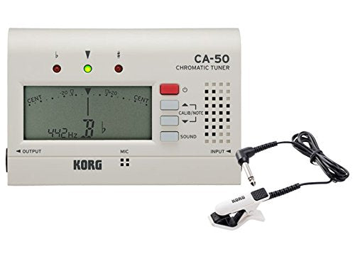 Korg (korugu) kuromatikku Tuner Ca – 50 + Contact Microphone cm – 300 – WHBK Set
