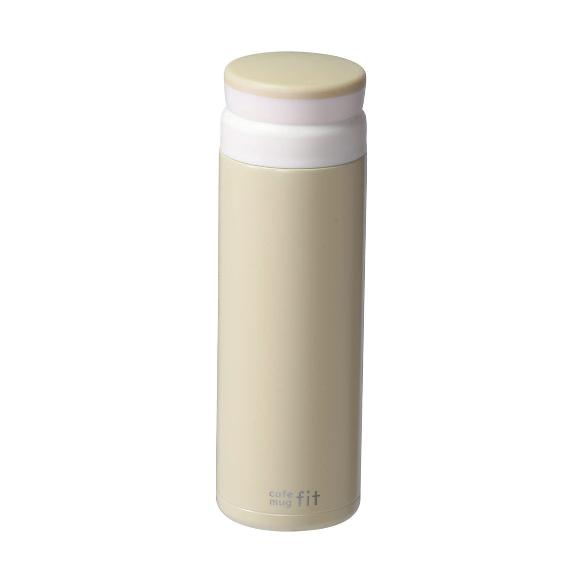 Pearl Metal HB-6388 Water Bottle, Mug Bottle, 16.9 fl oz (500 ml), Ice Stopper, Hot and Cold Retention, Stainless Steel, Smoky Yellow, Cafe Mug Fit