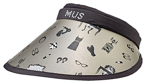 MU Sports (M yu-supo-tu) 701 V6702 Tiffany Motif Clip Visor Black 701 V6702 Black