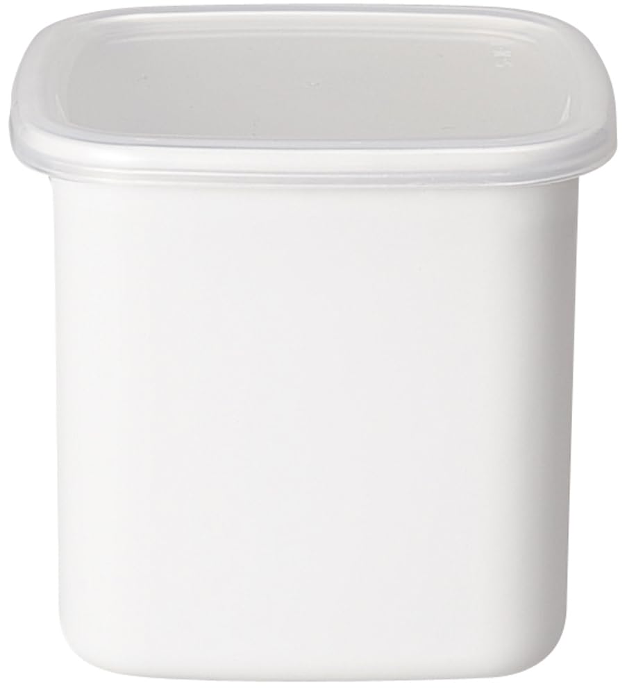 Noda Horo Square White Enamel Stockpot (L) Imported From Japan