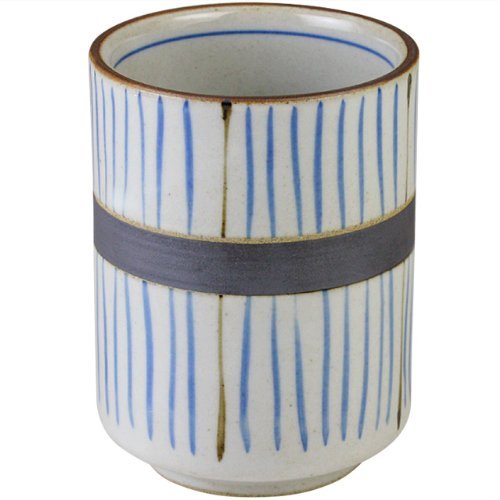 CtoC JAPAN Tea Only Stylish, Arita Ware 798798 Red Painting Vertical Muscles, Extra Large Teacup, Japanese Cup Pottery, Size: 3.0 x 4.0 inches (7.7 x 10.2 cm), No