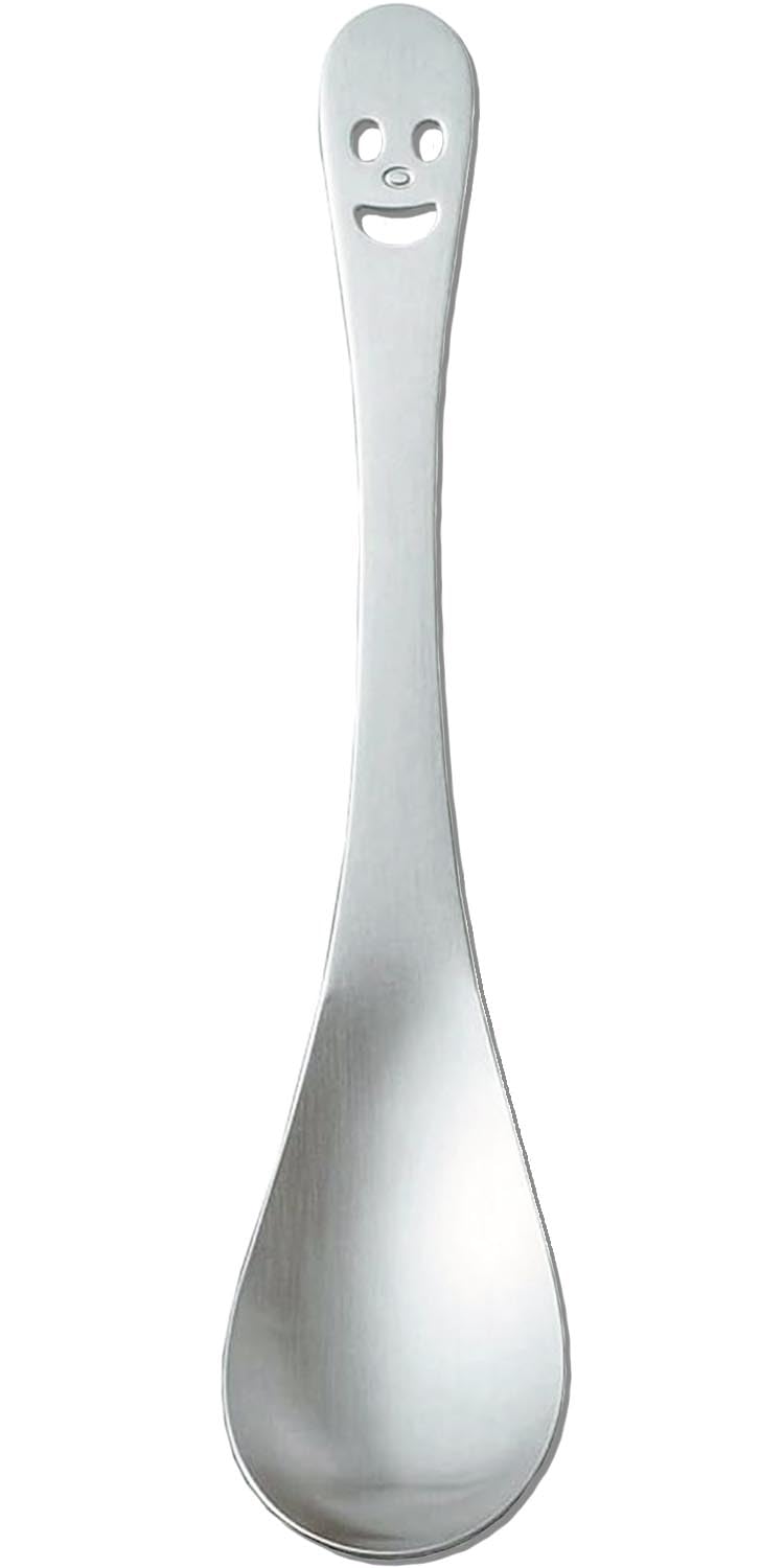 Nagao Tsubamesanjo Nico Astragalus Spoon, 7.1 inches (18.1 cm), Frosted, 18-8 Stainless Steel, Made in Japan