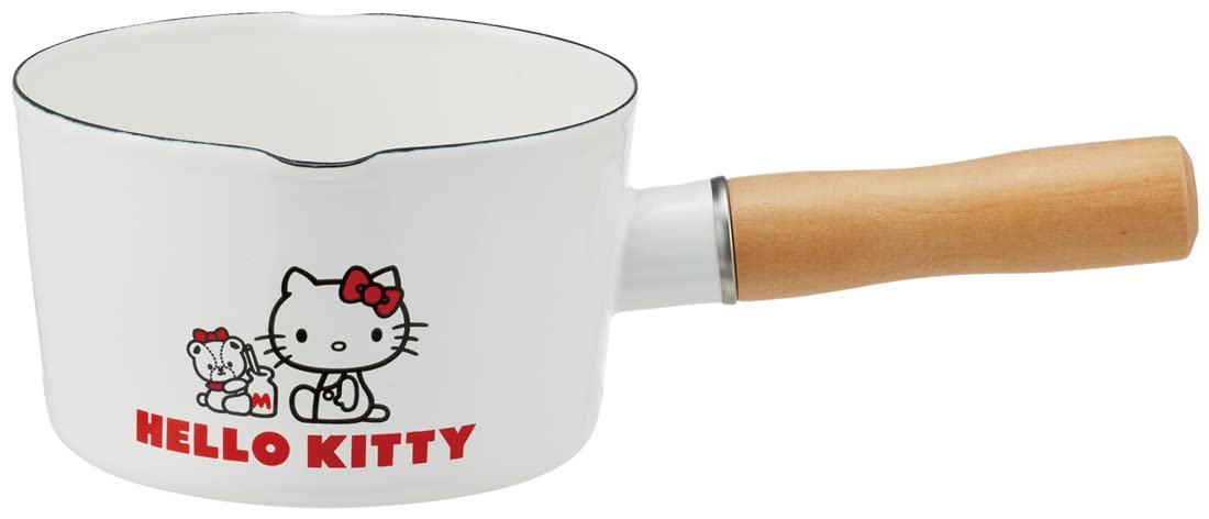 Skater ENMP2-A Double Mouth Milk Pan, 5.1 inches (13 cm), 2.2 fl oz (0.8 L), Hello Kitty & Tiny Chum Sanrio