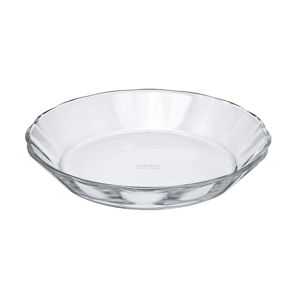HARIO BUONO Kitchen HPL-110-BK Heat Resistant Glass Plate, Made in Japan, 43.3 fl oz (1,100 ml), Clear