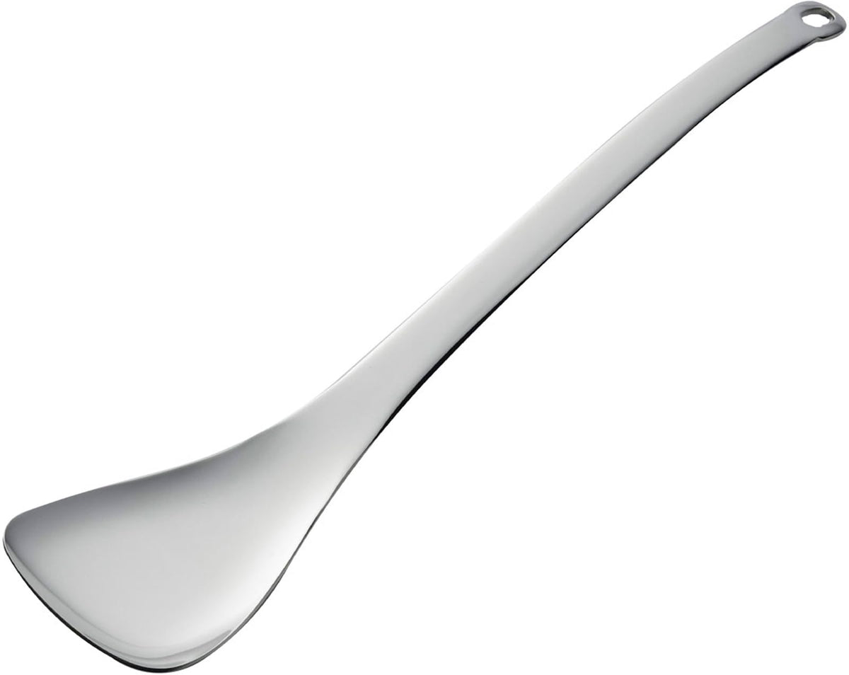 Shimomura Kihan Tsubame Sanjo 42746 Long Service Spoon, 11.0 inches (28 cm), Server Spoon, Easy to Scoop, Stainless Steel, Mama Cook