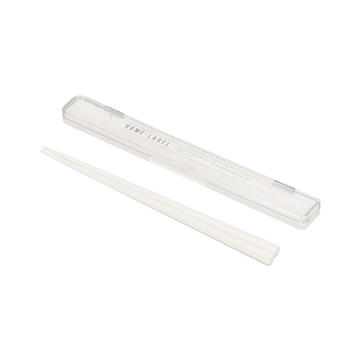 Pearl Metal IID-6729 Home Label Chopsticks with Case, Made in Japan, White