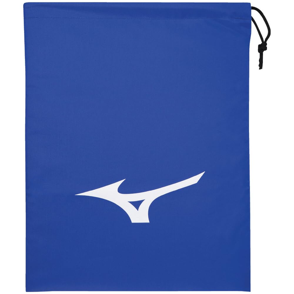 Mizuno J1GZ2404 Shoe Bag, Large Size, Blue x White, Drawstring Bag, Track and Field Running, Baseball, Sports