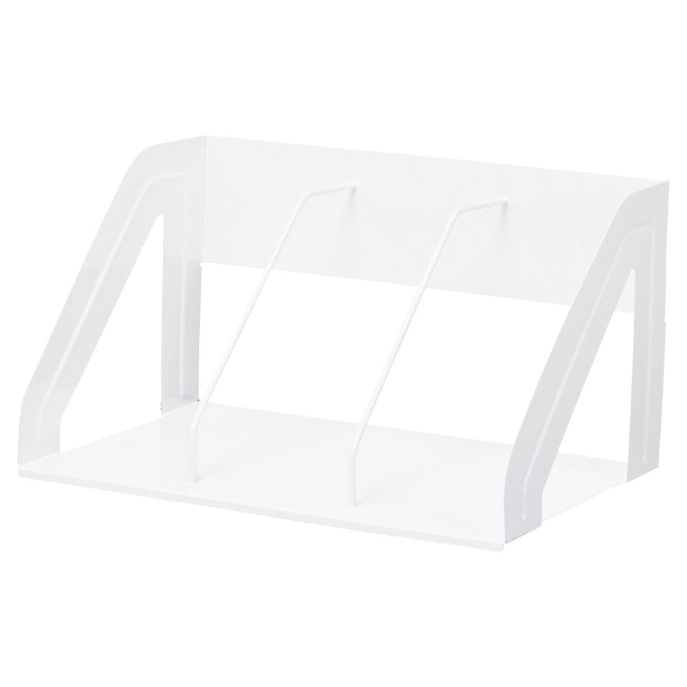 LIHITLAB Book Stand (File Sorter), 15.4 x 9.9 x 8.3 inches, White (A7345-0)