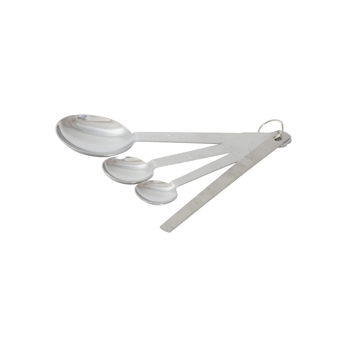 Pearl Metal H ENJOY KITCHEN C-8209 Measuring Spoon, Set of 3, Spatula Included, Stainless Steel, Dishwasher Safe