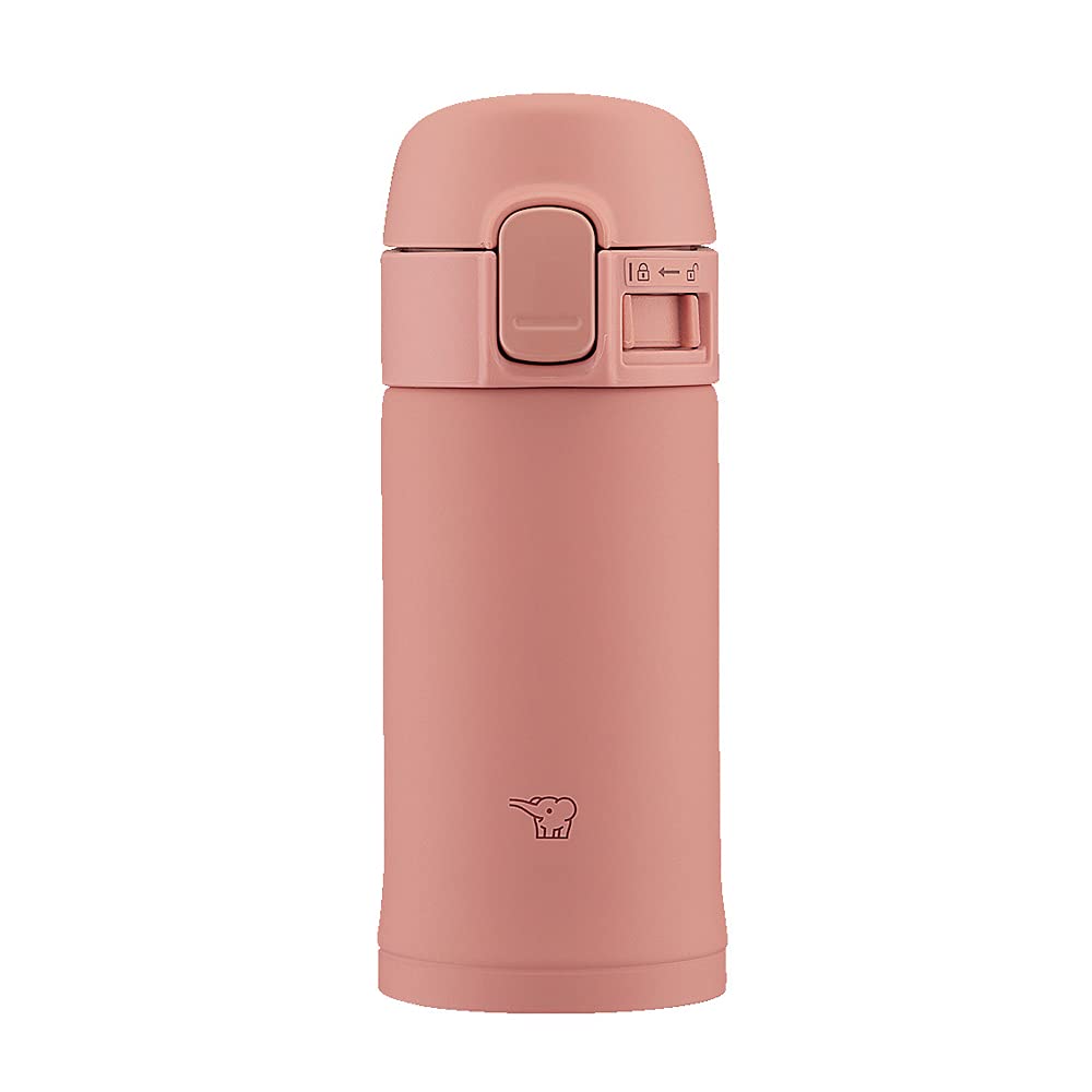 Zojirushi SM-PD20-PM Zojirushi Water Bottle, One-Touch, Stainless Steel Mug, 0.2 L., Terracotta