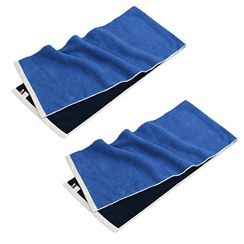 Hoshi Imabari Towel, Sports Towel, Set of 2 (Marine Blue x Night Blue)
