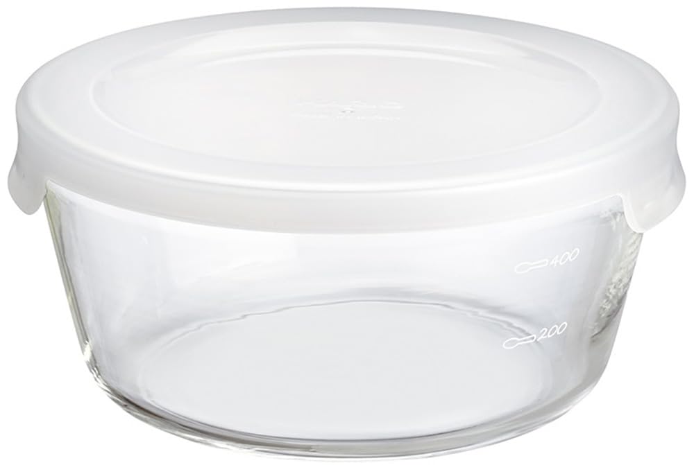 Hario MST-120-TW Heat-resistant Glass Storage Container, Round, 42.3 fl oz (1,200 ml)
