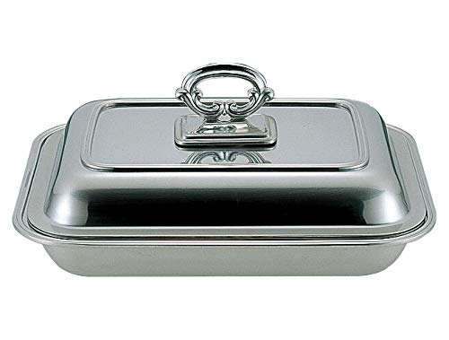 Sanho Sangyo 03064100 Serving Cutlery, Silver, 12 x B, Square Entry Dish