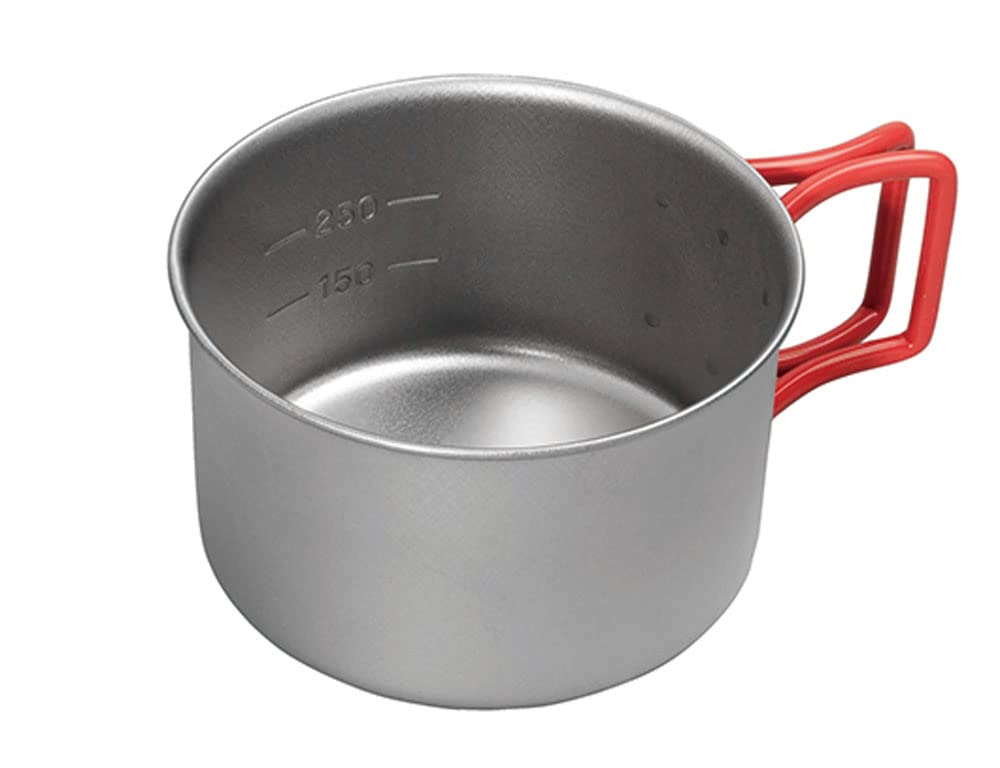 Evernew Titanium Lightweight Camping Cup w/Folding Handle, 400