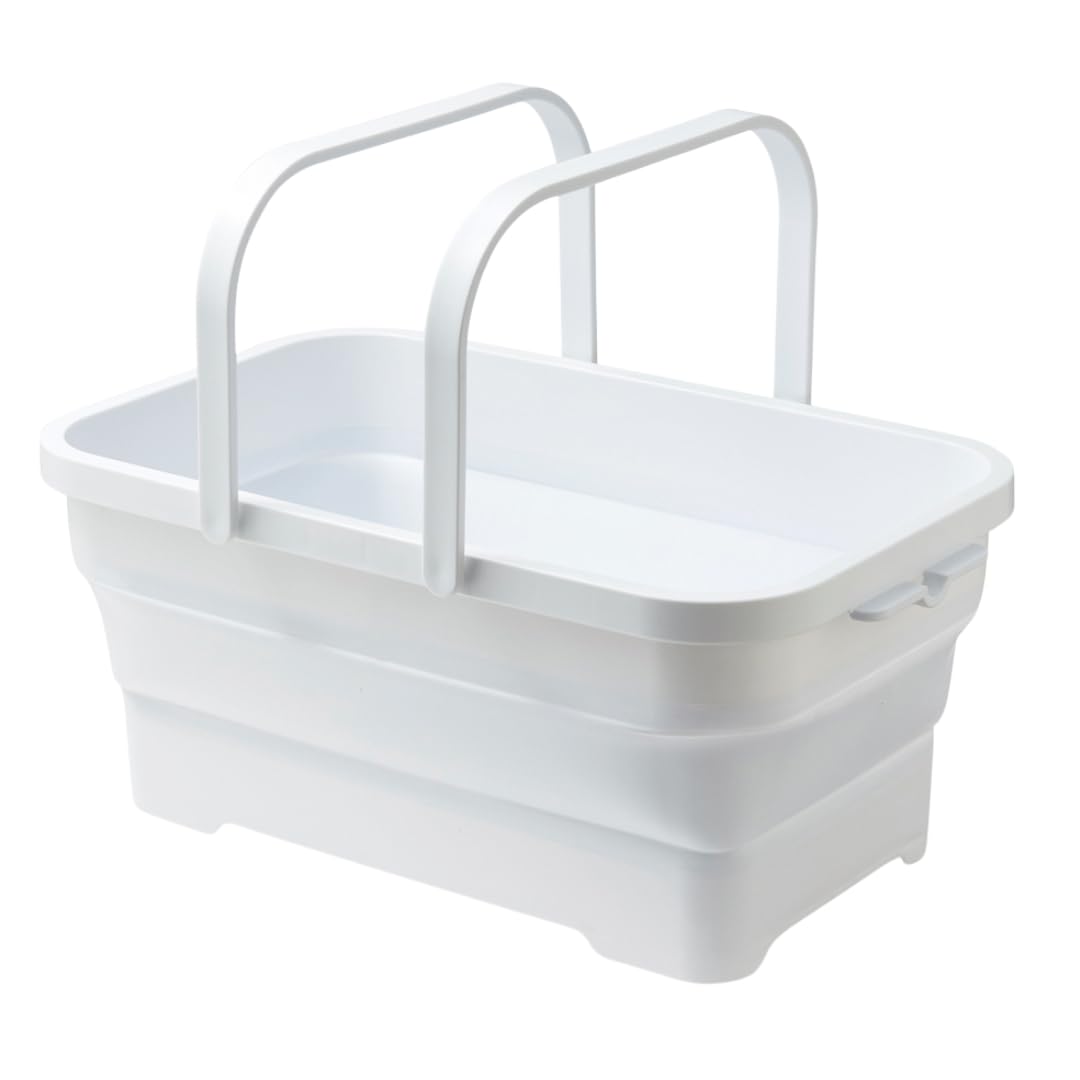 Isetou I-581 Soft Basket Polypropylene, White, Approx. Width 18.2 x Depth 11.4 x Height 7.7 inches (46.3 x 29 x 19.6 cm)