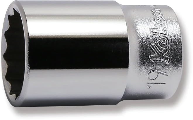 Ko-ken 3305X-19 3/8 Sq. Dr. Socket 19mm 12 point Length 40mm