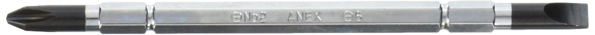 ANEX Bit Double-ended Action Grip Driver Only -6, +2 x 125 No. 3350-26W