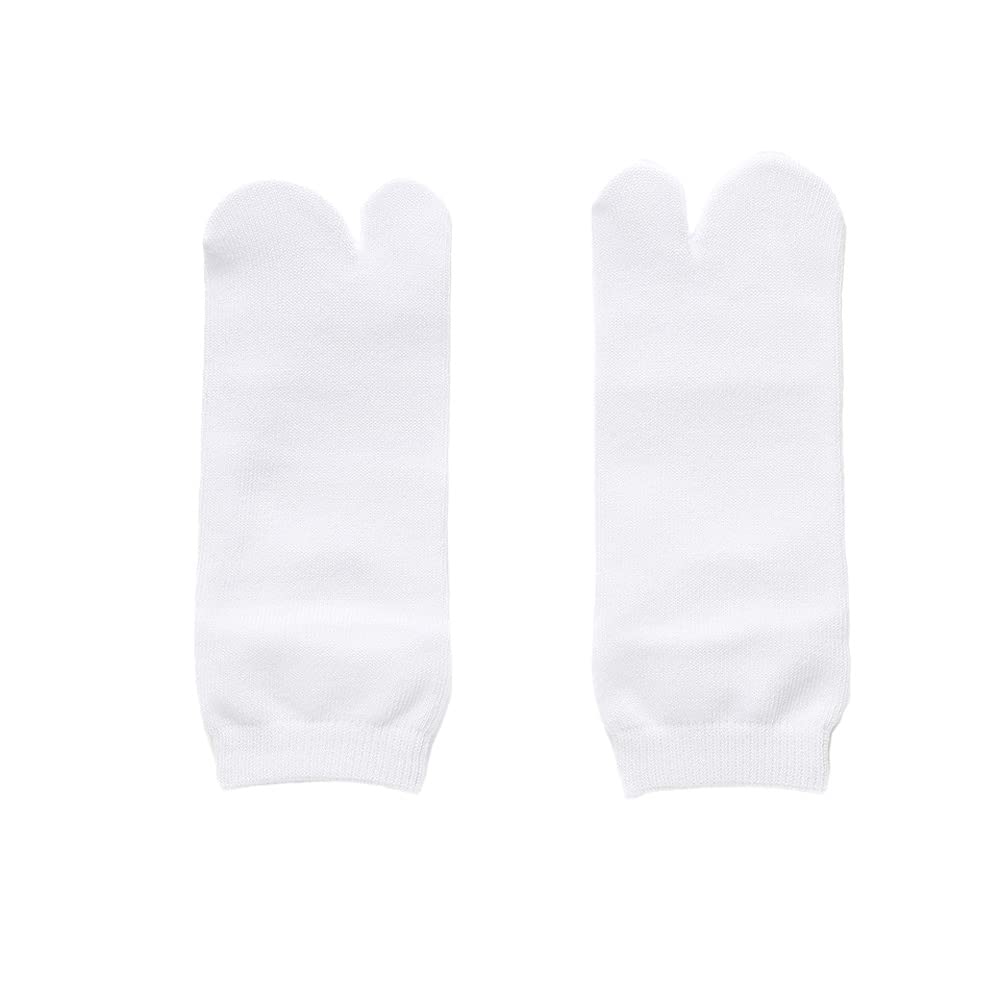 Japanese Black Tabi Ninja Slip Proof Socks - For Adult & Kids' Shoes & Sandals (White, Kids-M US (10~13)/EU (25.5~29.5))