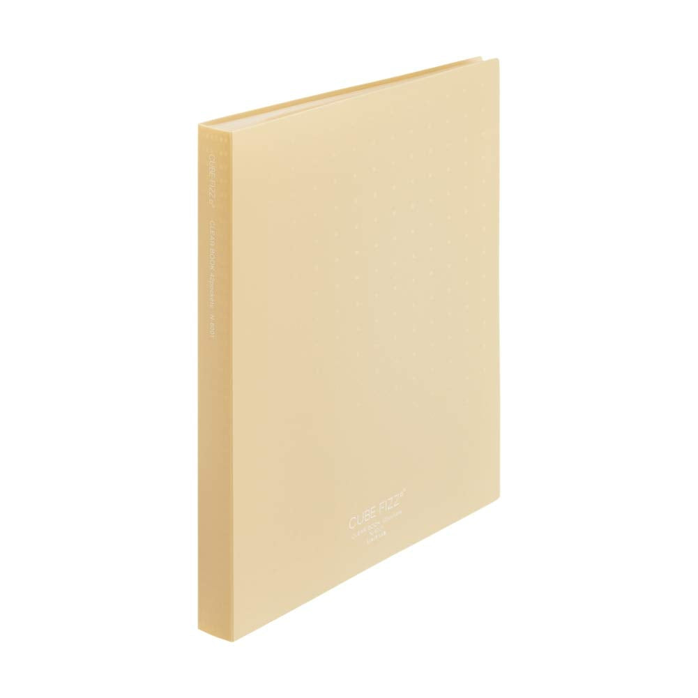 Lihit Lab CUBEFIZZ N6001-16 Clear Book, A4, S Shape, 42 Pockets, Beige