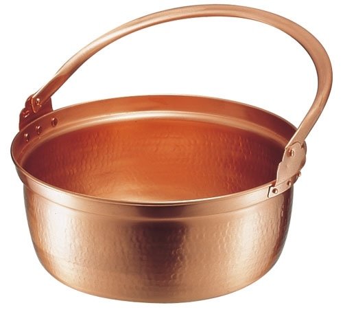 遠藤商事 Copper 山菜 Pot (Interior Tin without Pull) 33 cm asv01033