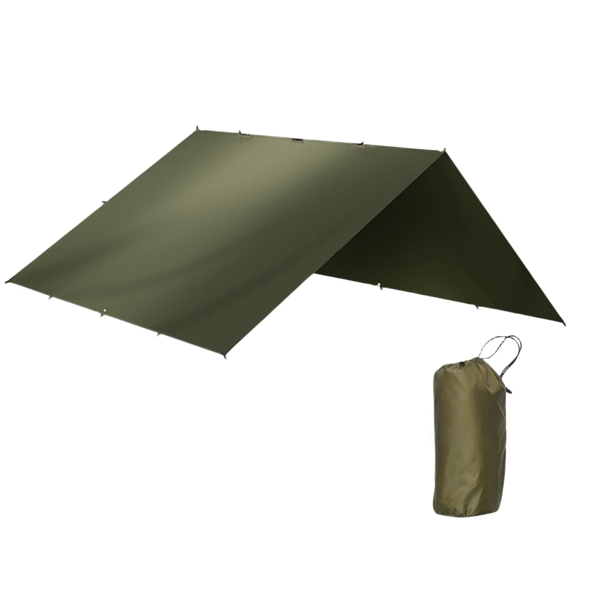 xixining Square Tarp, Flame-Retardant, Polyester, Water Pressure Resistance, 28.4 ft (8,000 mm), Black Coating, Silver Coating, 19 Loops, Lightweight, 13.1 x 11.8 ft (4 m x 4 m) / 9.8 ft (3 x 3 m