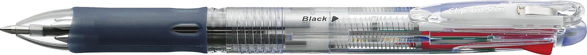 Zebra Clip-On Slim 4C Ball Point Pen, Non-Color (B4A5-C)