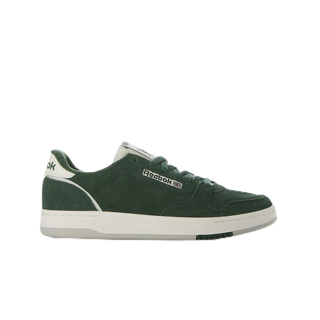 Reebok Unisex Phase Court Trainers, Dark Green Chalk Bleached Yellow, 4.5