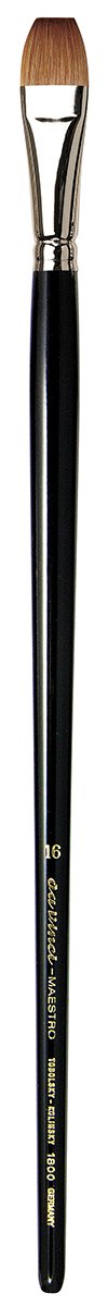 da Vinci Oil & Acrylic Series 1800 Maestro Oil Paint Brush, Bright Kolinsky Red Sable, Size 16