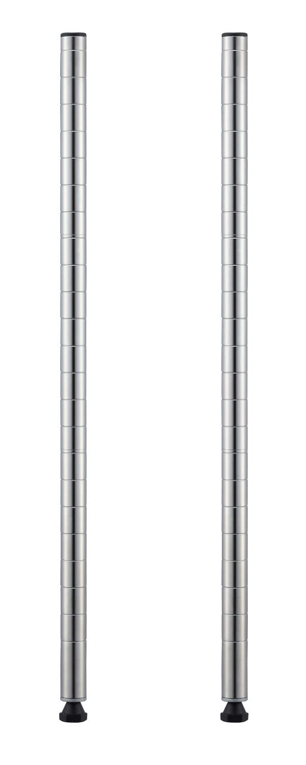 Basic Series B18PS2 Pole, 17.7 inches (450 mm), Stainless Steel (Pack of 2)