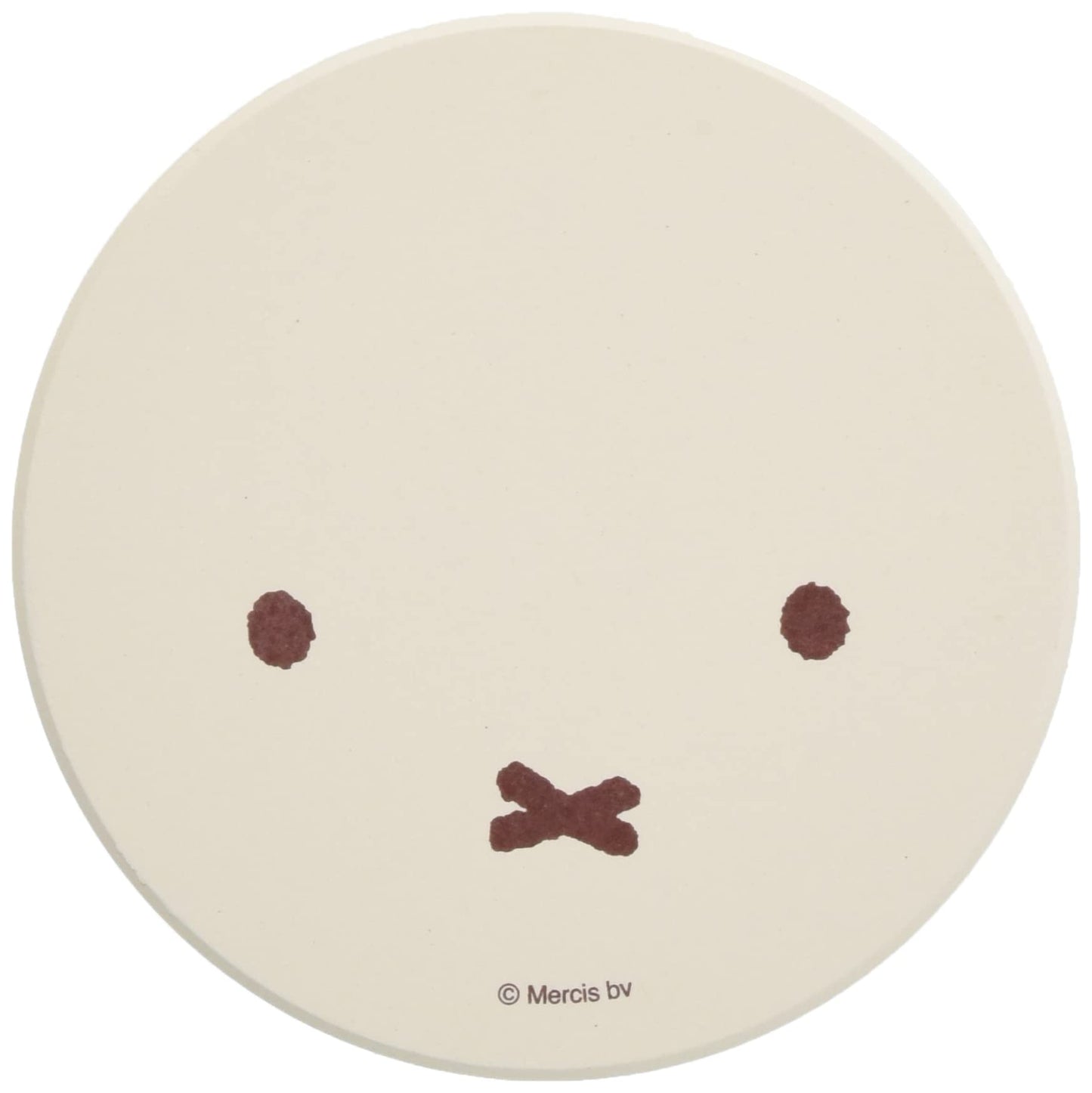Kaneshotouki 493516 Miffy Face Ceramic Water Absorption Coaster 3.5 inches (9 cm)