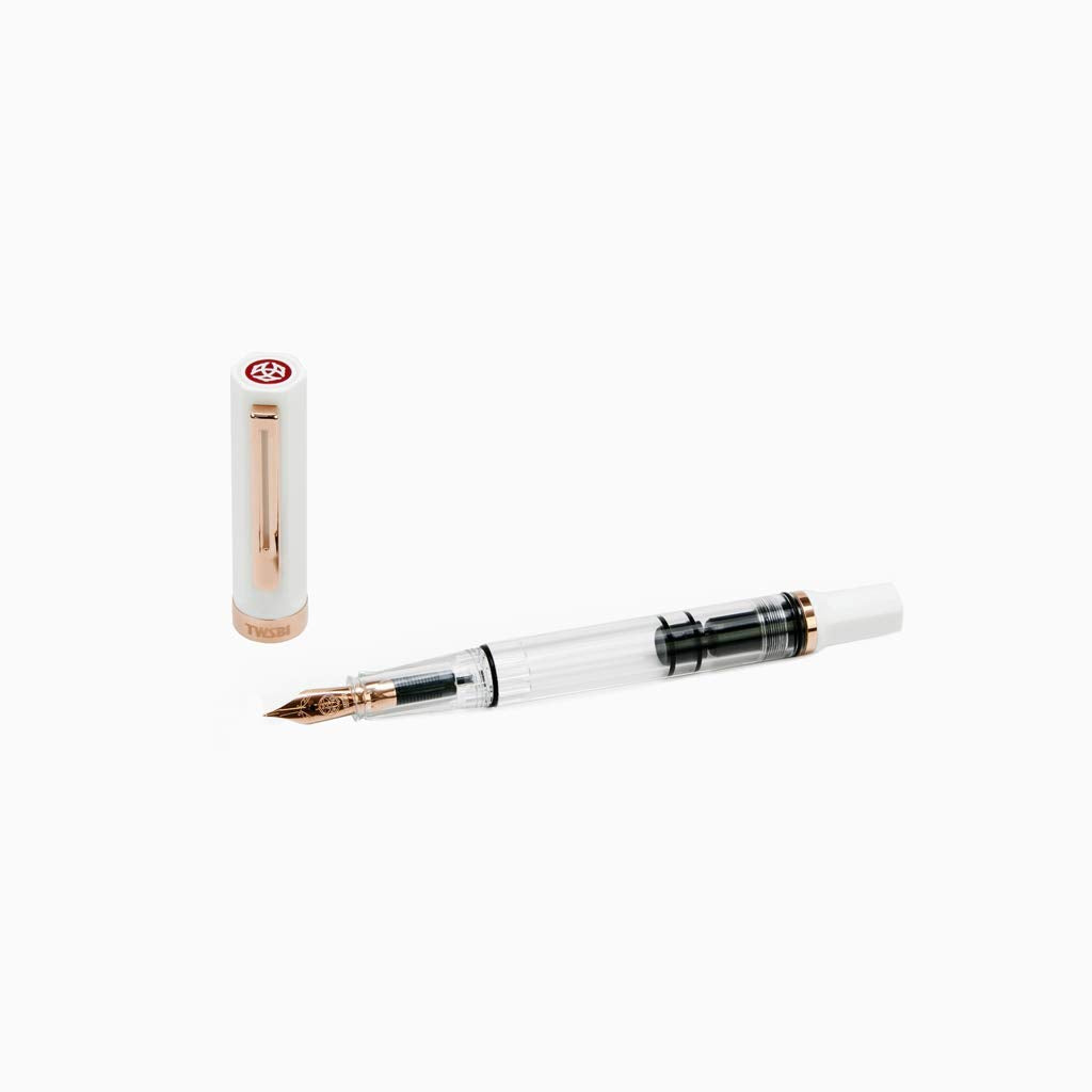 TWSBI Eco Fountain Pen - White w/ Rose Gold