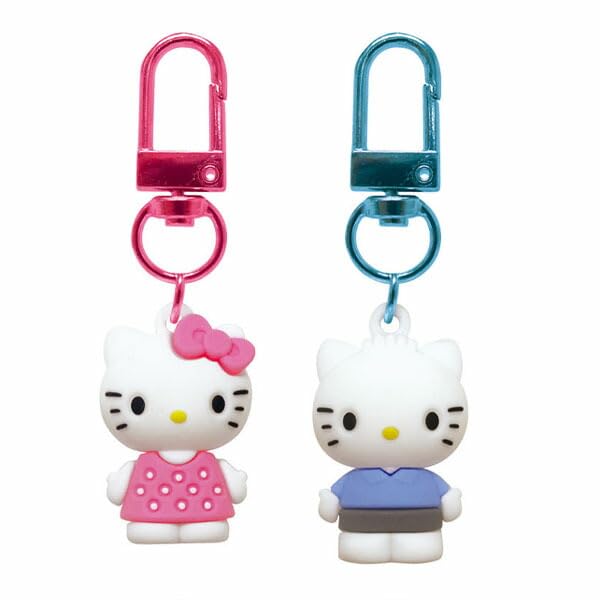 K Company Sanrio Characters PVC Pair Keychain Hello Kitty Dear Daniel SAC-PK-KD H1.0 x W 0.7 x D 0.6 inches (2.6 x 1.9 x 1.6 cm)