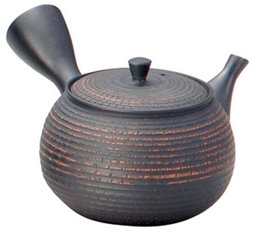 Tokoname Ware F524 Gyoko Black Brim Bag Bili Teapot