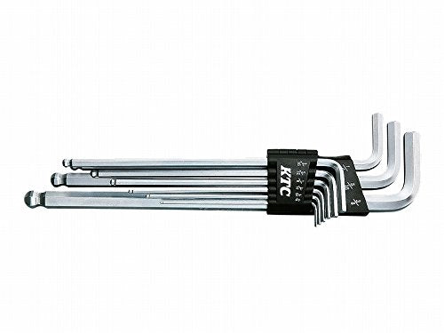 Kyoto Tools (KTC) HLD2509B High Grade Ball Point L-Shaped Long Hex Wrench Set, Set of 9