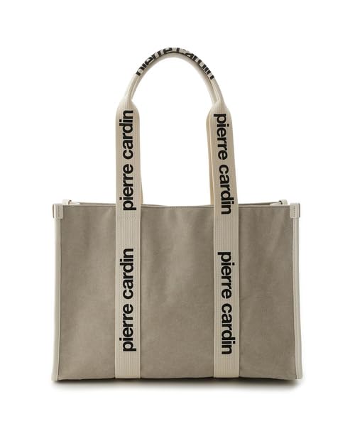 FRAY I.D(フレイ アイディー) Pierre Cardin Fabric Tote Bag, Beige, Beg