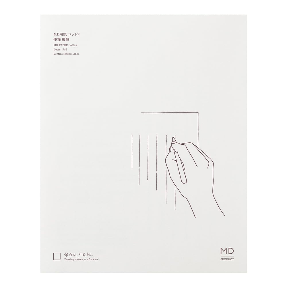 DESIGNPHIL 20585006 Midori Stationery, MD Stationery, Cotton, Vertical Ruled A