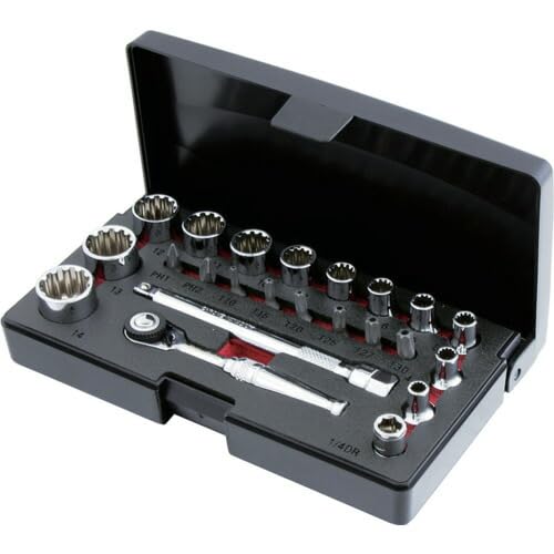 Pro-Auto PA223SS 1/4DR.23PC Socket Set